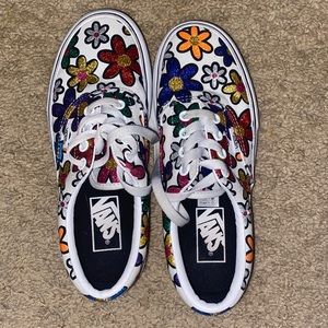 Vans Rainbow Glitter Daisy Stacked Platform Women’s 6